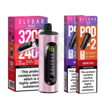Elf Bar 4 in 1 Pod Kit + 2 Pods Bundle Pack